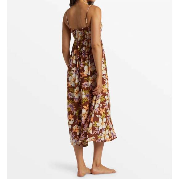 NEW BILLABONG daybreak midi dress in toasted coconut - Picture 3 of 4